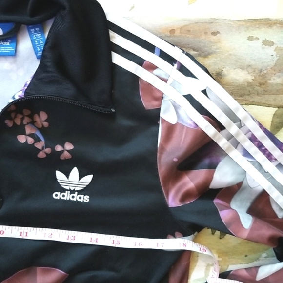 ADIDAS x FARM RIO Collab Limited Edition 2014 LOTUS Zip Black Track Jacket S NEW - Picture 8 of 16